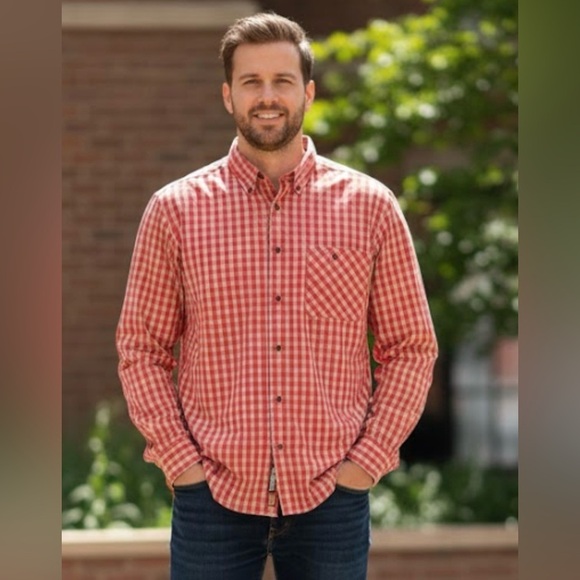 Timberland Other - Timberland Button-Down Shirt — Red — Size XL